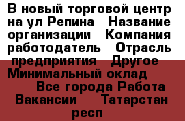 В новый торговой центр на ул Репина › Название организации ­ Компания-работодатель › Отрасль предприятия ­ Другое › Минимальный оклад ­ 10 000 - Все города Работа » Вакансии   . Татарстан респ.